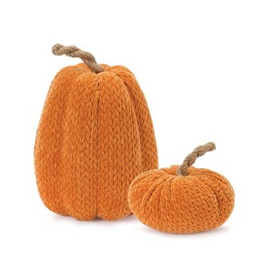 Melrose Plush Fabric Pumpkin (Set of 2) - 1 of 3