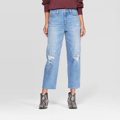 relaxed fit cropped jeans