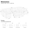 Belffin Oversized 10-Seater U-Shaped Sectional - Modular Chenille Couch with Storage Ottoman & Cup Holders.Gray - 2 of 4
