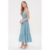 August Sky Women's Rosette Sweetheart Midi Dress - 3 of 4