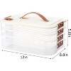 4-layer Food Storage Container, Refrigerator Organizer Bin, Plastic Cookies Storage Box with Lid for Snack, Fruit, Vegetables - 2 of 4