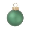 Northlight Matte Finish Glass Christmas Ball Ornaments - 2.75" (70mm) - Soft Green - 12ct - 3 of 4