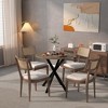 Gulches 31.5" Round Dining Table for 2-4, Small Brown MDF Table with Black Metal Legs, Modern Industrial Style for Kitchen/Diningroom - 2 of 4