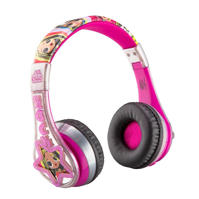 eKids LOL Surprise Bluetooth Headphones for Kids, Over Ear Headphones with Microphone - Pink (LL-B52.FXV1), 3 of 6
