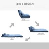 CAVINAS Bean Bag Chair with Adjustable Backrest and Headrest Convertible Floor Chair Lazy Sofa Chair with 2 Pillows - 3 of 4