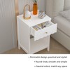 ORRD Modern White Nightstand with Drawer and Open Shelf,Scalloped Edge Bedside Table for Bedroom - 4 of 4
