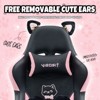 Okak Modern Cute Cat Swivel Gaming Chair with Paw Lumbar Cushion,High Ergonomic Task Chair Computer Chair for Adults - 2 of 4
