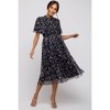 Pinkblush Black Floral Smocked Mesh Knit Maternity Midi Dress - 4 of 4