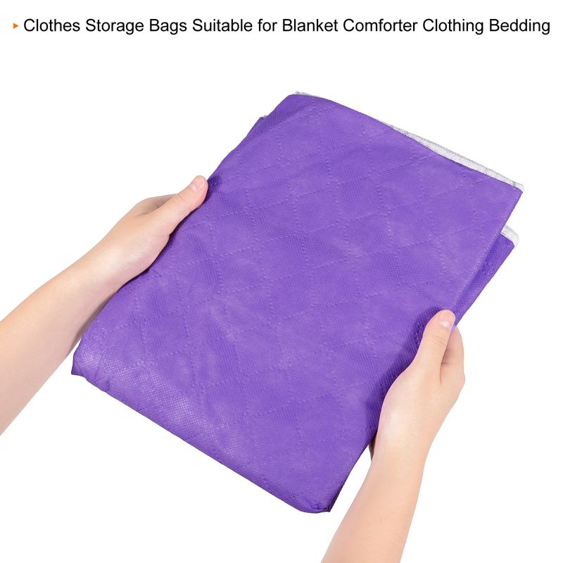 Unique Bargains Foldable Clothes Storage Bins Closet Organizers with Reinforced Handles Blankets Bedding, 5 of 7