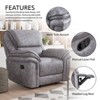 miBasics Breezenight Transitional Padded Manual Glider Reclining Chair Gray: Microsuede Upholstery, Foam Fill, Wood Frame - 4 of 4