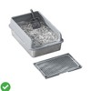 Stainless Steel Cat Litter Box with Scoop and Mats Open Top High Wall Sided Enclosure Large Metal Cat Litter Box Non-Sticky - 3 of 4