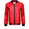 Lars Amadeus Men's Zipper Up Party Shiny Bomber Varsity Jackets - 2 of 4