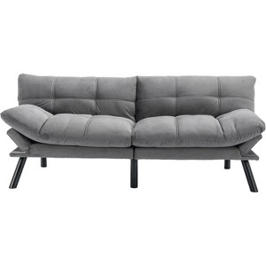 Convertible UNISOAR Foldable Modern Sofa Bed, Futon Lazy Sofa Bed, Lounge Chair Indoor,Light Gray/Blue/Black/Cream/Green/Brown - 1 of 4