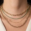 14K Gold Plated Tennis Necklace - 3mm Butterfly Rhinestone Choker for Women - 4 of 4
