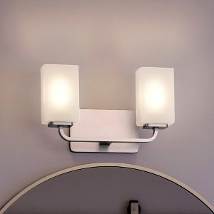 Urban Ambiance Luxury Contemporary Bath Light 8.5''H x 13.5''W,  Brushed Nickel Finish,  Louisville Collection, UHP4321 - 1 of 4