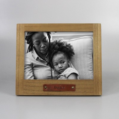 5" x 7" De-bossed 'Family' Table Frame Natural - Threshold™