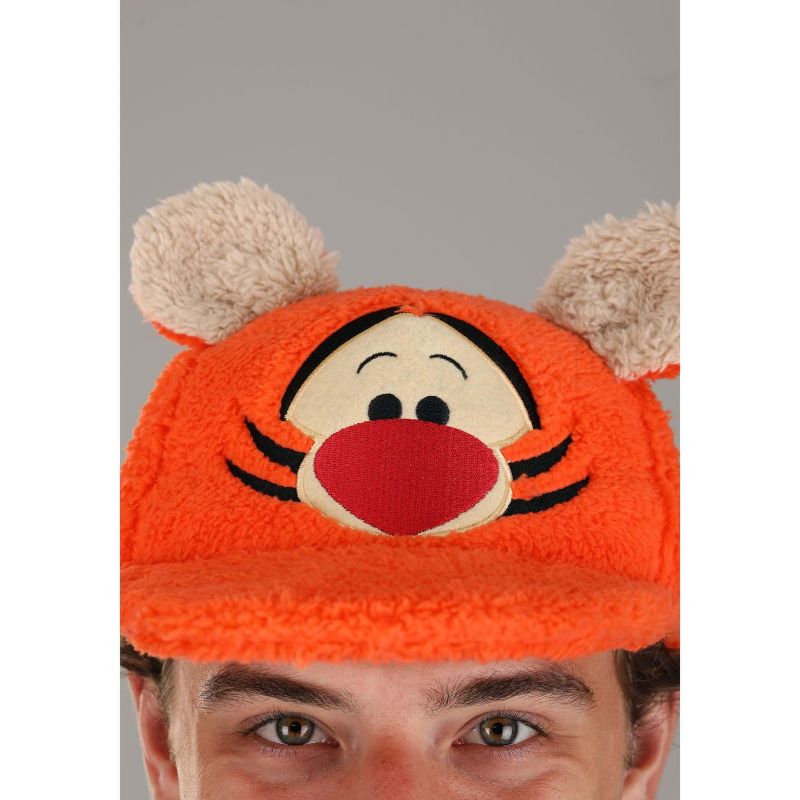 HalloweenCostumes.com    Disney Tigger Plush Fuzzy Costume Cap with Ears, Black/Orange/Brown, 4 of 5