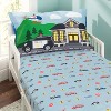 Everyday Kids 3-Piece Toddler Fitted Sheet, Flat Sheet and Pillowcase Set - Police, Fire and Rescue - Soft Breathable Microfiber Toddler Bed Sheets - 3 of 4