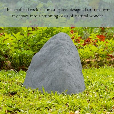 Granite Gray Monument-Shaped Faux Fiberglass Outdoor Rock