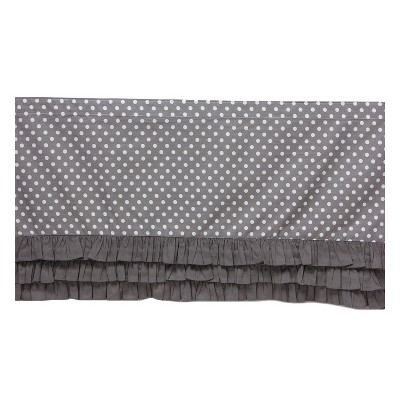 Bacati - MixNMatch Gray frills on bottom Crib/Toddler ruffles/skirt