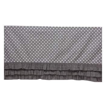 Bacati - MixNMatch Gray frills on bottom Crib/Toddler ruffles/skirt