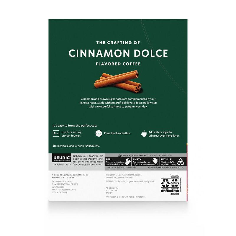 Starbucks Keurig Cinnamon Dolce Cinnamon Coffee Pods - 22 K-Cups, 5 of 6