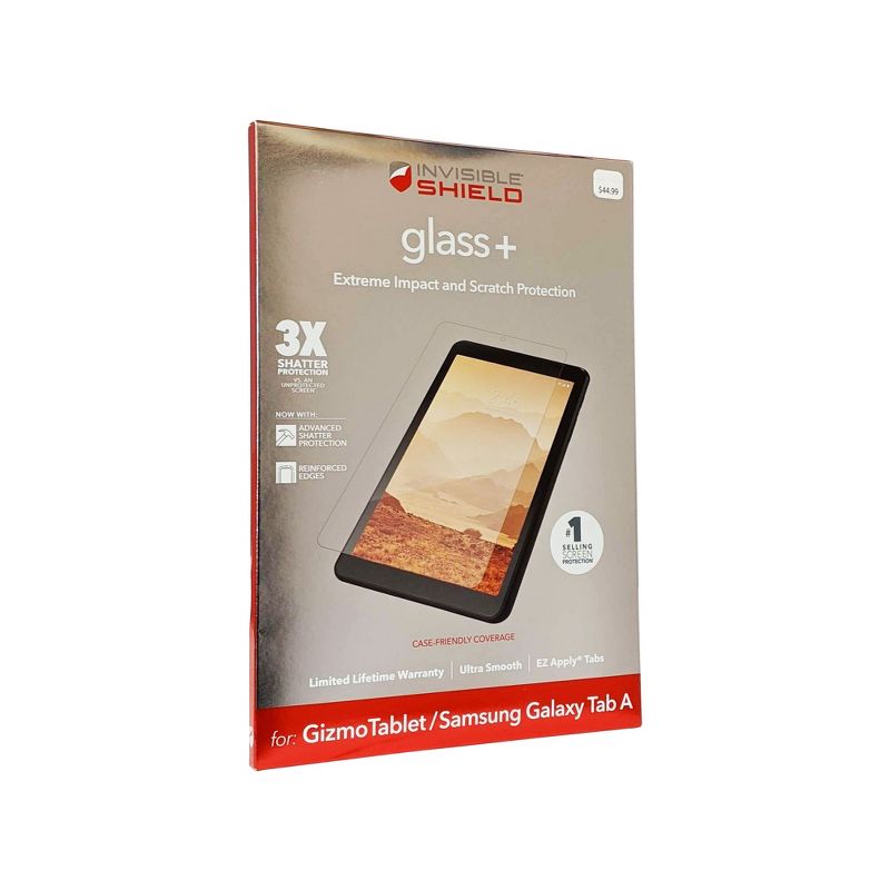 ZAGG Tempered Glass for GizmoTablet InvisibleShield Glass+ Screen Protector for Galaxy Tab A (8.0-inch, 2018) - Clear, 1 of 5