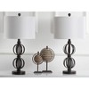 Calista Double Sphere Lamp (Set of 2) - 27.75 Inch Height - LIT4313 - Oil Rub Bronze - Safavieh - 2 of 4