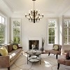 Baoure Black Farmhouse Candle Chandelier Round Rustic Modern Light Fixture High Ceiling Chandeliers 18 Light 22.5in for Living Room Dining Room Foyer - 4 of 4