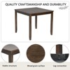 5-Piece Square Dining Table Set with 4 Faux Leather Chairs, Rustic Farmhouse Style Wood Table Set for Kitchen or Dining Room, Seats 4 - 4 of 4