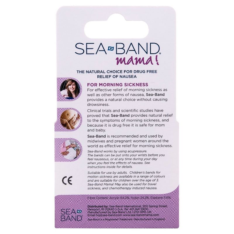 Seaband Mama Morning Sickness Relief Acupressure Wrist Bands - 1 Pair, 3 of 5