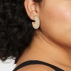 Pave Open Hoop Earrings - A New Day™ Gold - 2 of 3