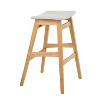 GDFStudio Elise Mid-Century Modern Fabric Upholstered 29.5 Inch Backless Barstools (Set of 2) - 4 of 4