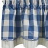 Park Designs Buffalo Check Lined Layered China Blue Valance 16"L - image 3 of 3