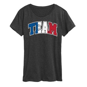 Women's - Instant Message - Team France Short Sleeve Graphic T-Shirt - 1 of 4