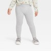 Toddler Girls' 2pk Leggings - Cat & Jack™ Black/Heather Gray - 2 of 3