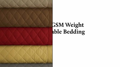 Silver Grey Twin Microfiber Diamond Quilt Set