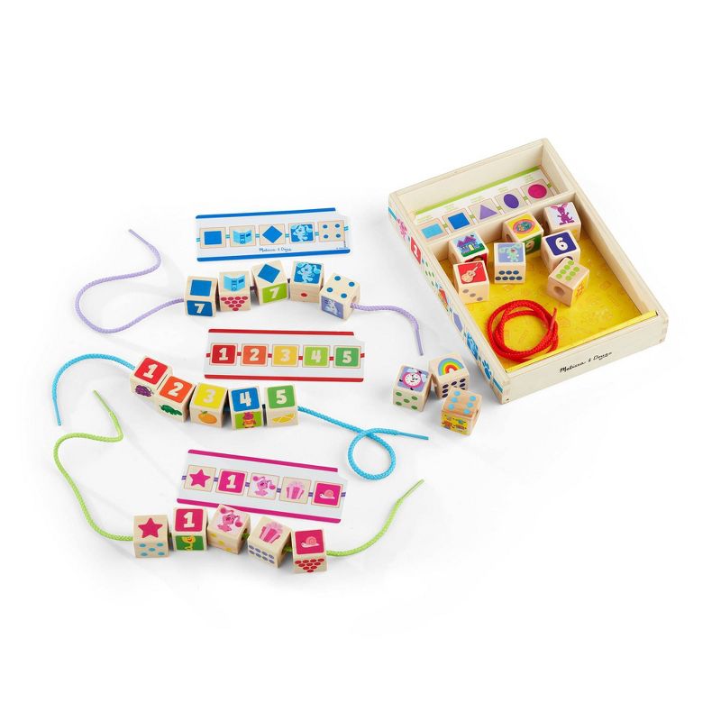Melissa &#38; Doug Blues Clues &#38; You! Wooden Lacing Beads - 25 Beads, 4 Cords, 5 of 11