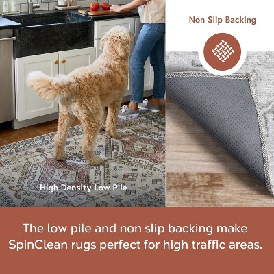 Light Grey Rectangular Synthetic Washable Area Rug