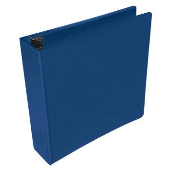 School Smart D Ring View Binder, Polypropylene, 2 Inches, Blue