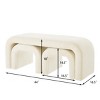 Syemin Ottomans and Benches 3-Piece Modern Ottoman Bench Set, Wide Upholstered Bed Bench, U-Shaped Entry Bench Vanity Stool, Beige, 44"*16.5"*18" - 3 of 4