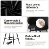 Bekrvio 30" Bar Height Stools - Swivel Velvet Barstools with Back, Modern Upholstered High Chairs for Kitchen Counter, Home Pub - 4 of 4