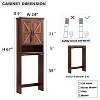 SinCiDo 67" Over The Toilet Storage Cabinet, Farmhouse Bathroom Floor Cabinets with Adjustable Shelf & Door - 3 of 4