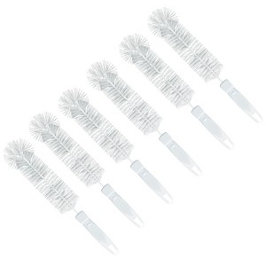 LOLA Products Bottle Brush Cleaner, Durable Fiber Bristles Around Twisted Wire with Gripper Handle & Storage Hang Hole, Dishwasher Safe, 6 Pack - 1 of 4