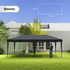 Gsluuk Outsunny 10' x 20' Pop Up Canopy Tent, Upgraded Heavy Duty Tents for Parties, Outdoor Instant Gazebo Sun Shade Shelter with Carry Bag - 4 of 4