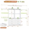 Aheaplus Set of 2 Closet System with 6 Drawers and 6 Hanging Rods, Adjustable Clothes Organizer - 4 of 4