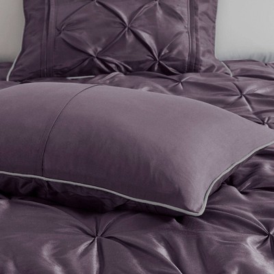 Plum King 7-Piece Tufted Comforter Set with Decorative Pillows