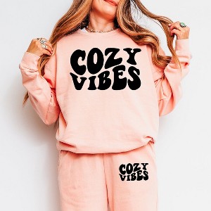 Simply Sage Market Women's Cozy Vibes Graphic Lightweight Garment Dyed Set - 1 of 4