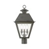Livex Lighting Wentworth 3 - Light Post Light in  Charcoal - 2 of 4