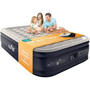 Dr. Air 18” Air Mattress with Electric Pump, Waterproof Velvety Top and Carry Bag - 1 of 4
